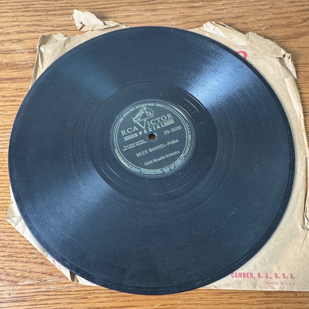 RCA Victor Special Beer‎ Barrel Polka Glahé Musette Orchestra 78 RPM Record